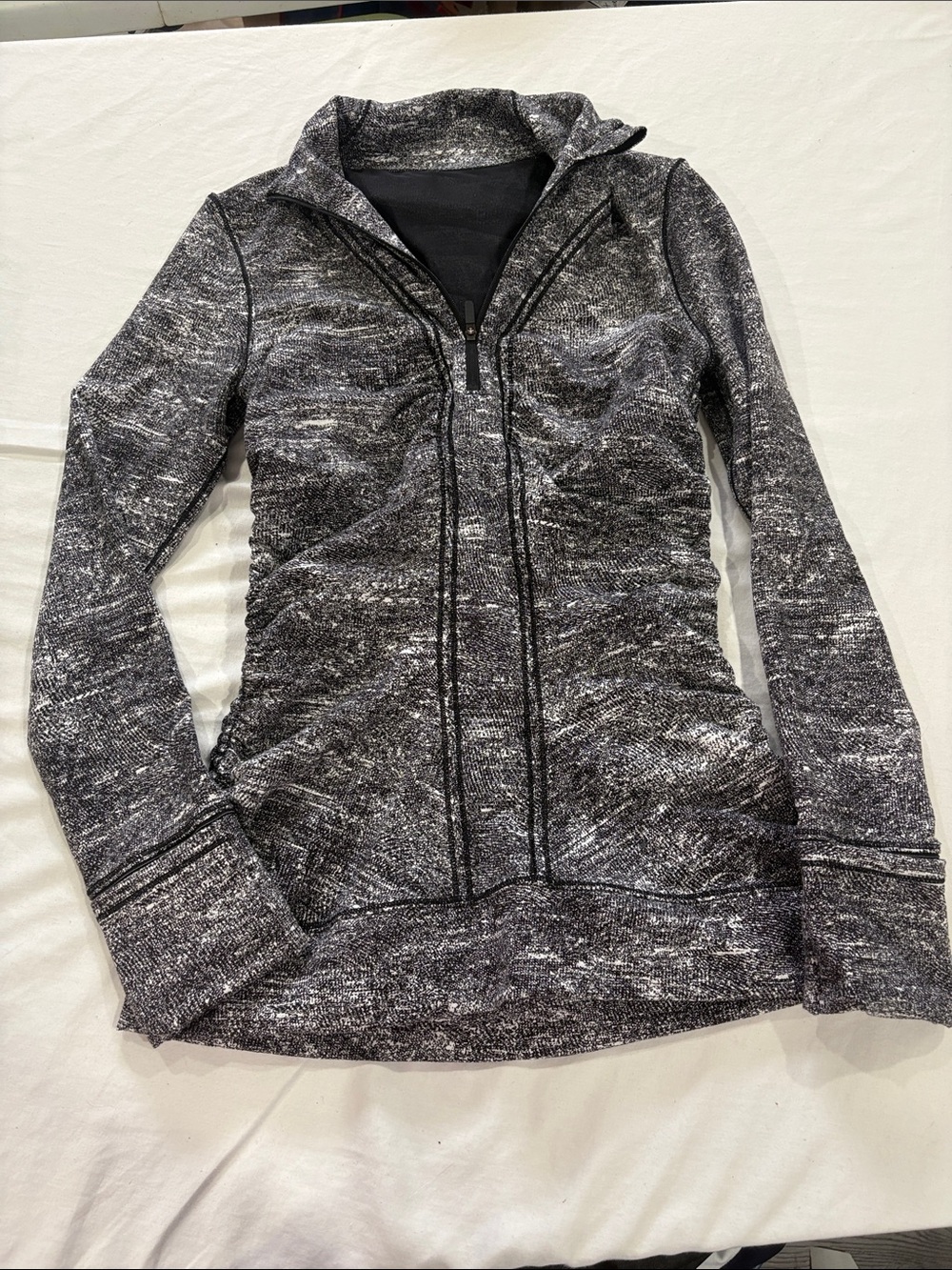 lululemon athletica Black Heather Half-Zip sweater